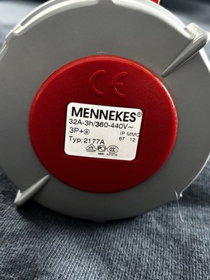 New Mennekes Connector TYP 2177A 4P 32A  Industrial Plug 32A 4P 440V