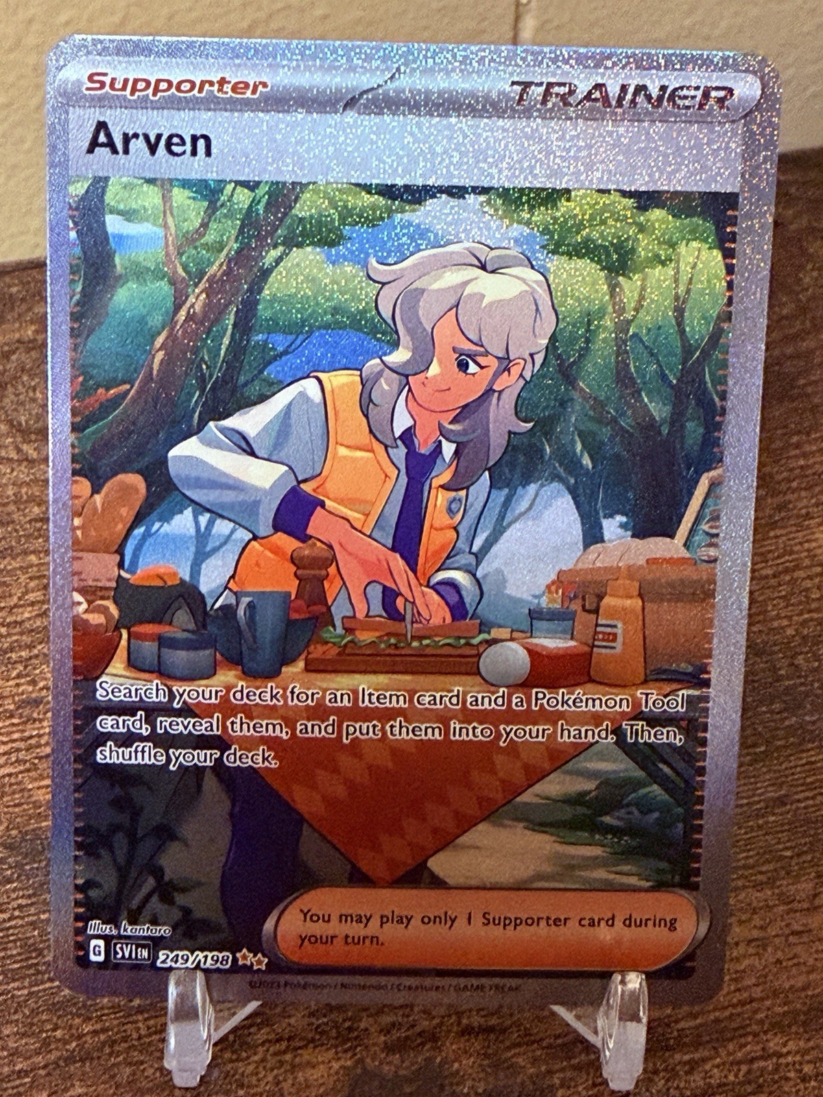Pokémon TCG Arven 249/198 Scarlet & Violet Illustration Rare Holo Trainer