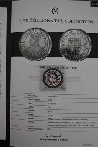 The Millionaires Collection The Queen Mary Silver Groat Silver Proof 14,5 grammi - Foto 3 di 3
