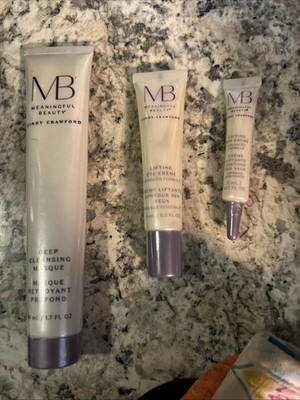 Meaningful Beauty Cindy Crawford 3 Pc Lot Sealed Lifting Eye, Deep Cle. Masque