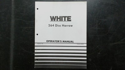 White 264 Disc Harrow Operator's Manual Form 437 220 1978 Farm Equip