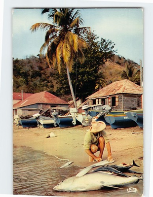 #ad Postcard Fisherman Cleaning the Fish $12.99