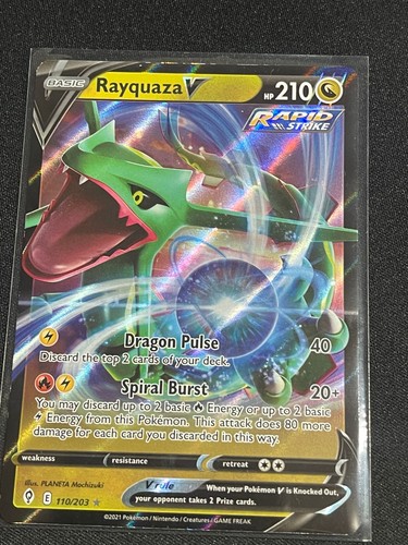 Rayquaza V 110/203 Holo Ultra Rare Evolving Skies Pokemon Near Mint