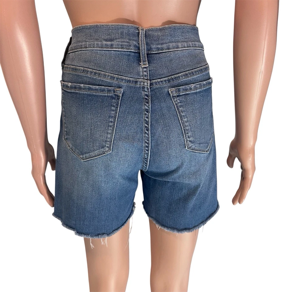 Code Bleu Chelsea Women’s Denim Shorts Size 4 Blue High Rise Frayed Hem Jean - Image 4 of 4