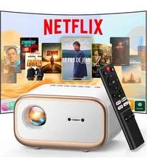 E1 Pro Netflix-Certified Smart Projector, 550 ANSI Lumens, WiFi Bluetooth, Au...