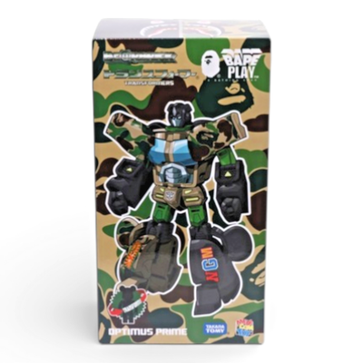 BE@RBRICK Transformers Optimus Prime BAPE CAMO SHARK 400% MEDICOM