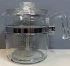 Vintage 1960's Pyrex Glass Coffee Percolator Pot 7756 Flameware 6 Cup -Near Mint