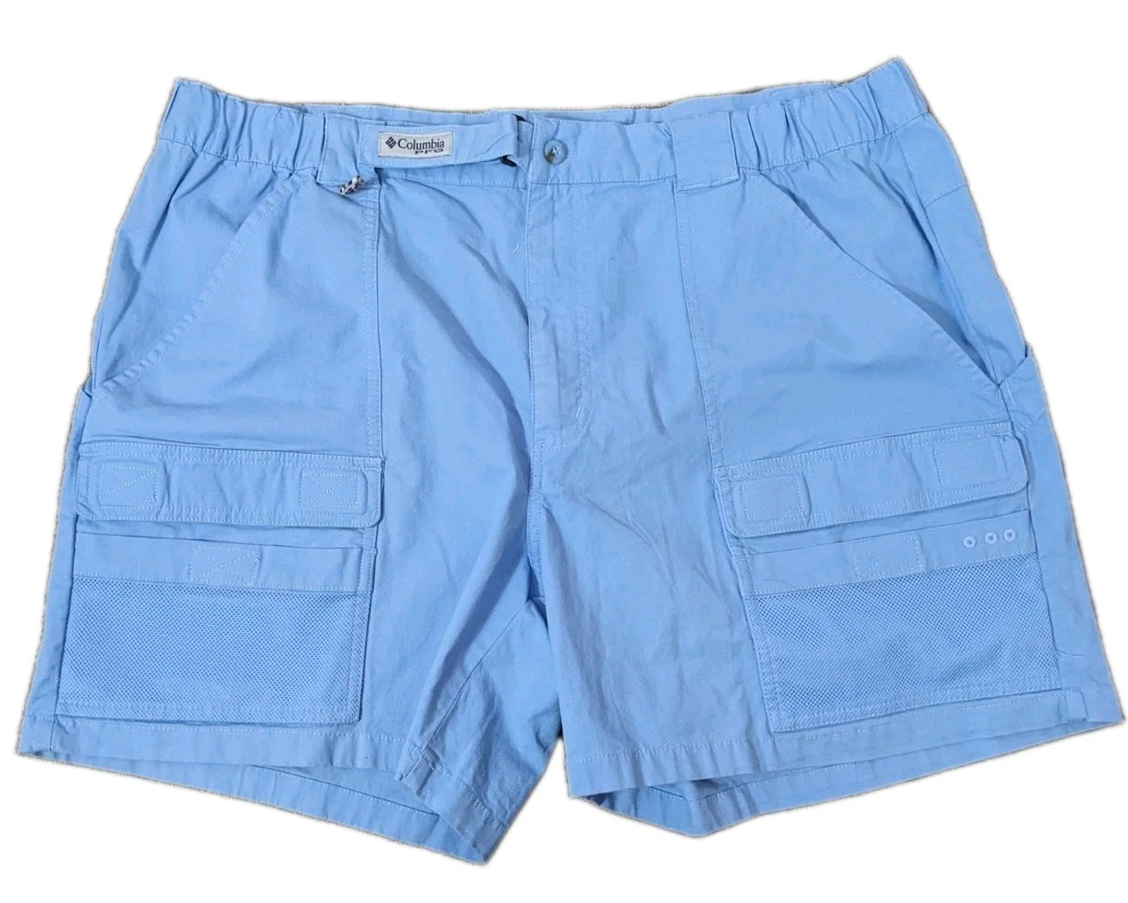Columbia Shorts Men's XL Blue PFG Fishing Half Moon II Mesh Cargo Sporting