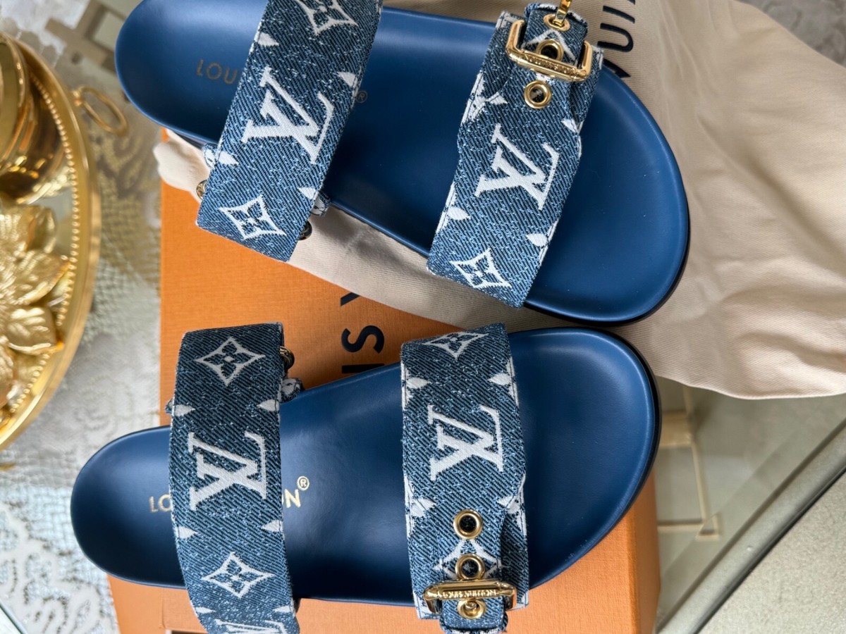 Authentic Louis Vuitton Bom Dia Flat Mule EU 37 / US 7