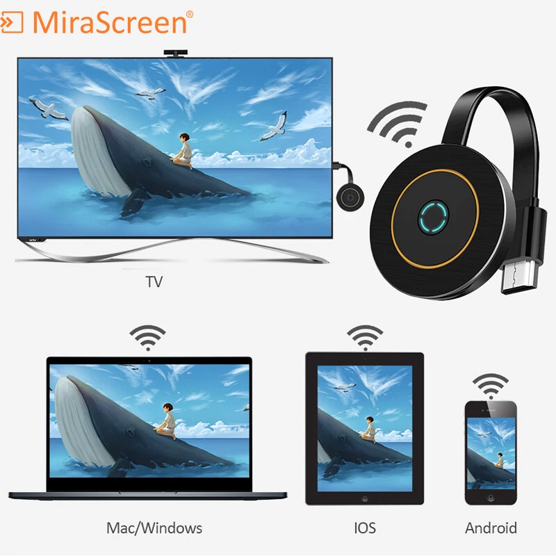 2.4G 5G Wireless WiFi HDMI Video Adapter Screen Share Mirror IOS Android To TV - Image 3 of 4