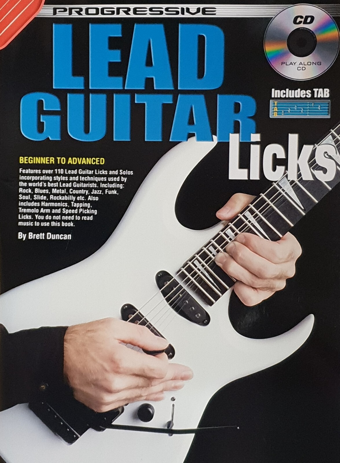 Learn To Play Lead Guitar Licks  - TAB Music Book With CD -- G8