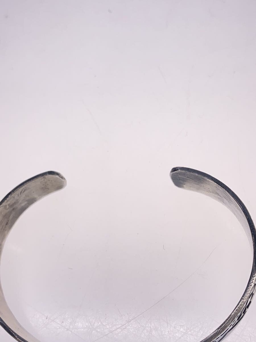 NAVAJO bangle AG engraved Arnold Good Luck turquoise stamp