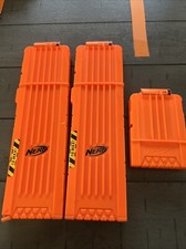 Nerf N-Strike Max 18 Round Dart Gun  6 Round Ammo Clip Magazine Orange Set Of 3