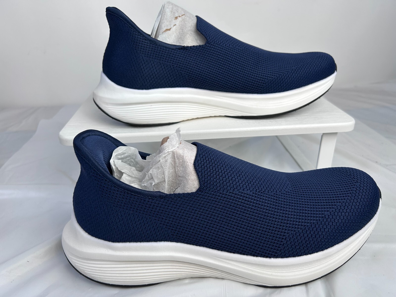 SAOLA Scarpe slip on Bruno Marc uomo taglia 13 blu rete morbida SBWA2407M USATE