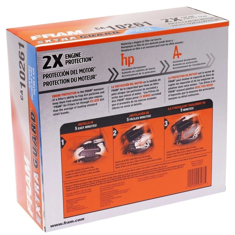 FRAM Extra Guard CA10261 Replacement Engine Air Filter for 2007-2022 Dodge Ram - Image 4 of 4