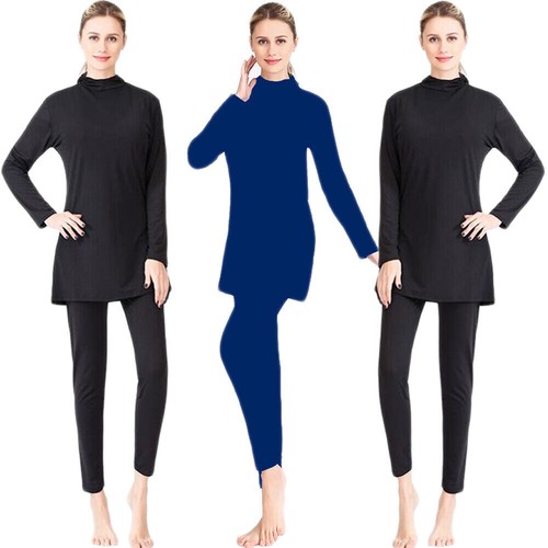 2pcs Plus Size Women Muslim Bathing Full Cover Swimwear Summer Modest Beachwear - Picture 2 of 83