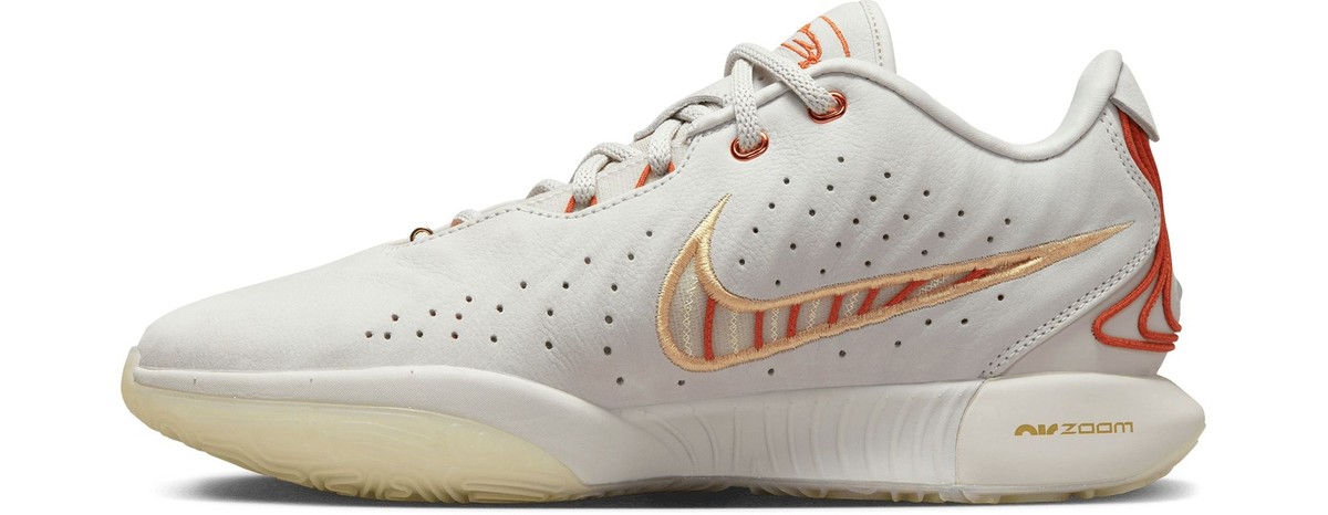 Nike Lebron XXI Low Akoya Basketball Shoes Light Bone Orange Mens 8 Womens 9.5 Amazon.com | NIKE Lebron XXI Basketball Shoes (FV2345-800  main image 2