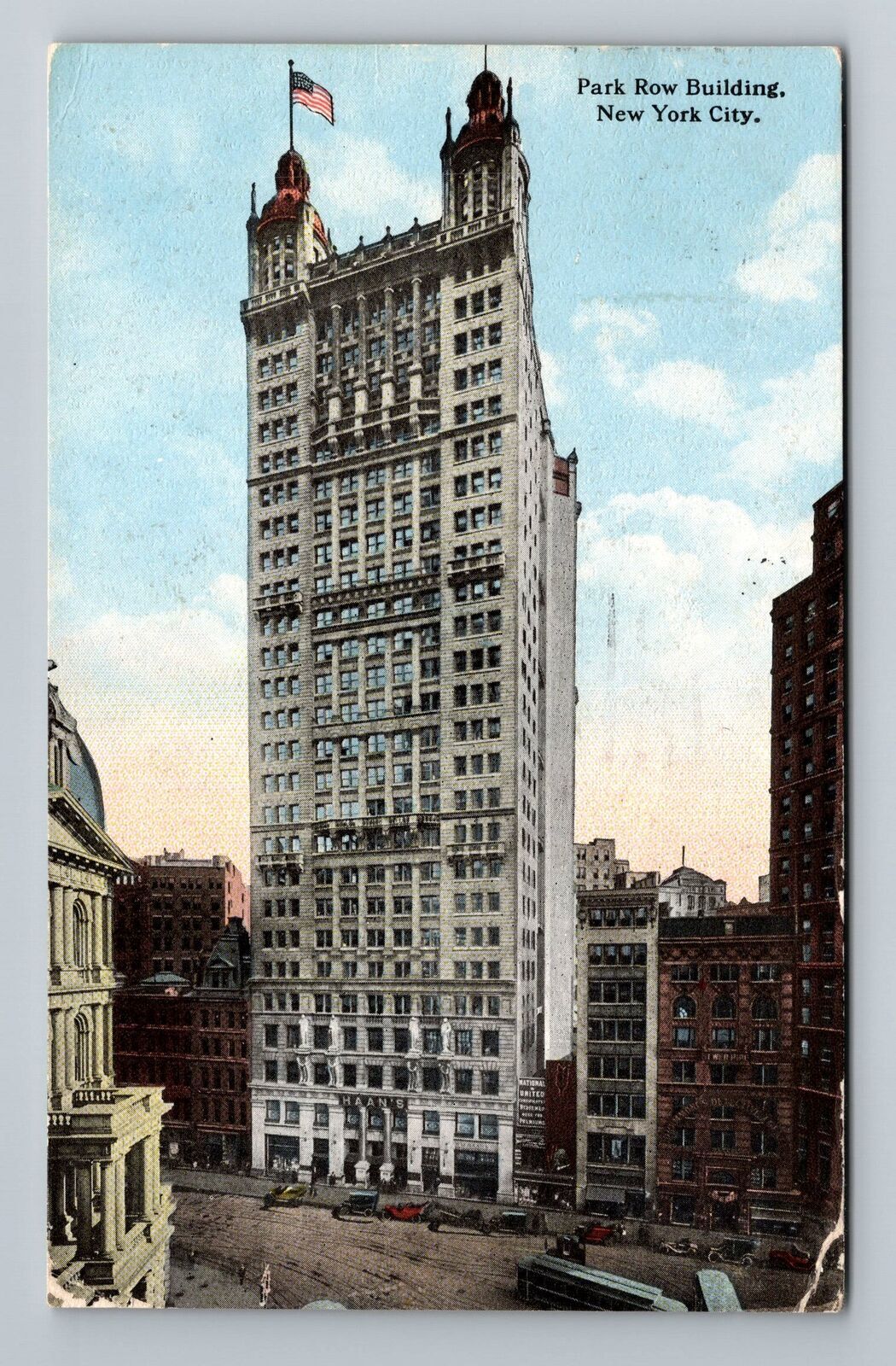 New York City NY,, Park Row Building, c1914 Vintage Souvenir Postcard