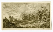 Antique Master Print-LANDSCAPE-FIGURES-ETCHING-Bagelaar-1798-1837