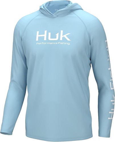 Chemise De Pêche HUK Pursuit Manches Longues - Taille M Bleu Marolina - UPF 30 - Neuf étiqueté