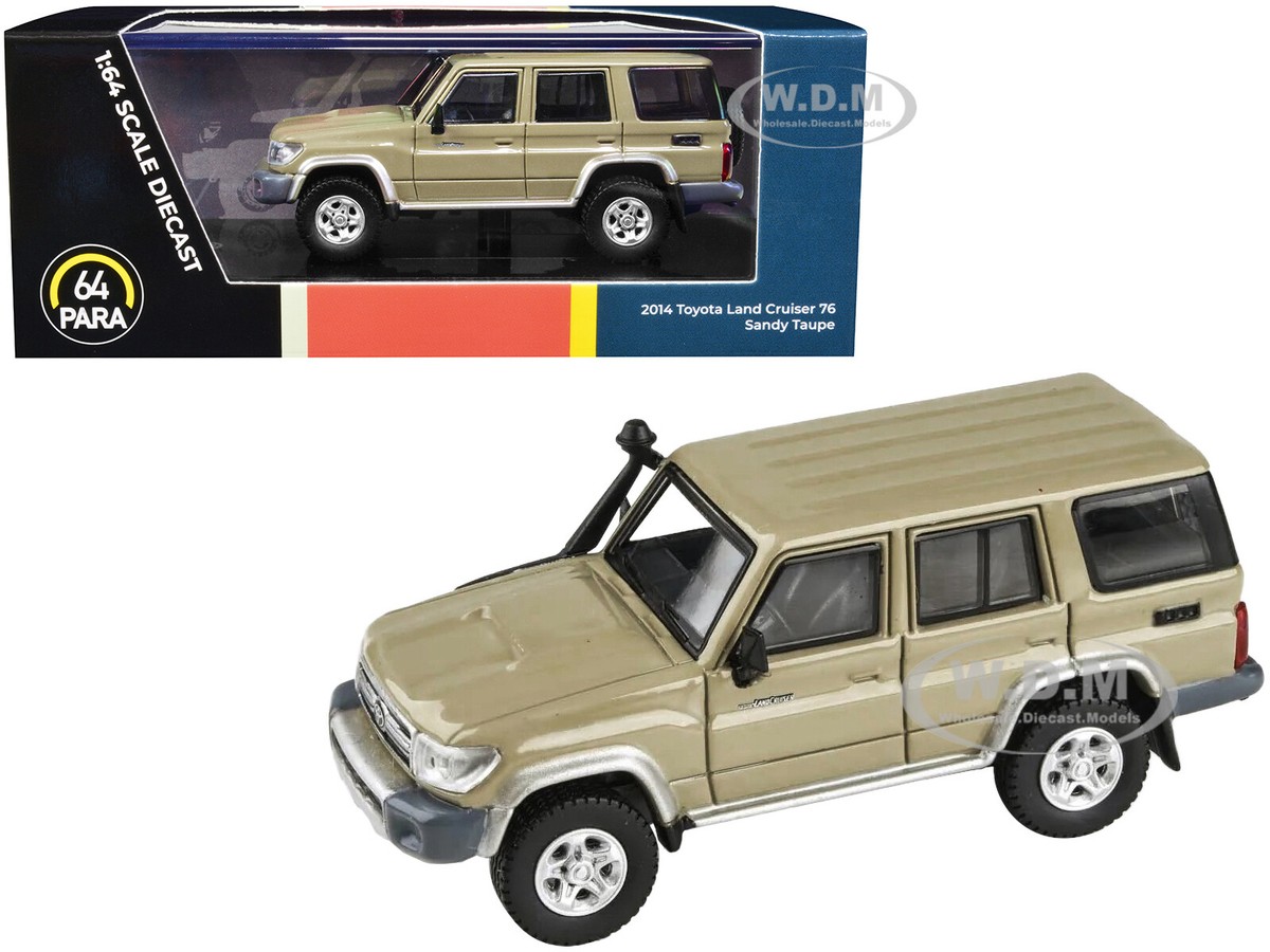 2014 TOYOTA LAND CRUISER 76 SANDY TAUPE TAN 1/64 DIECAST MODEL