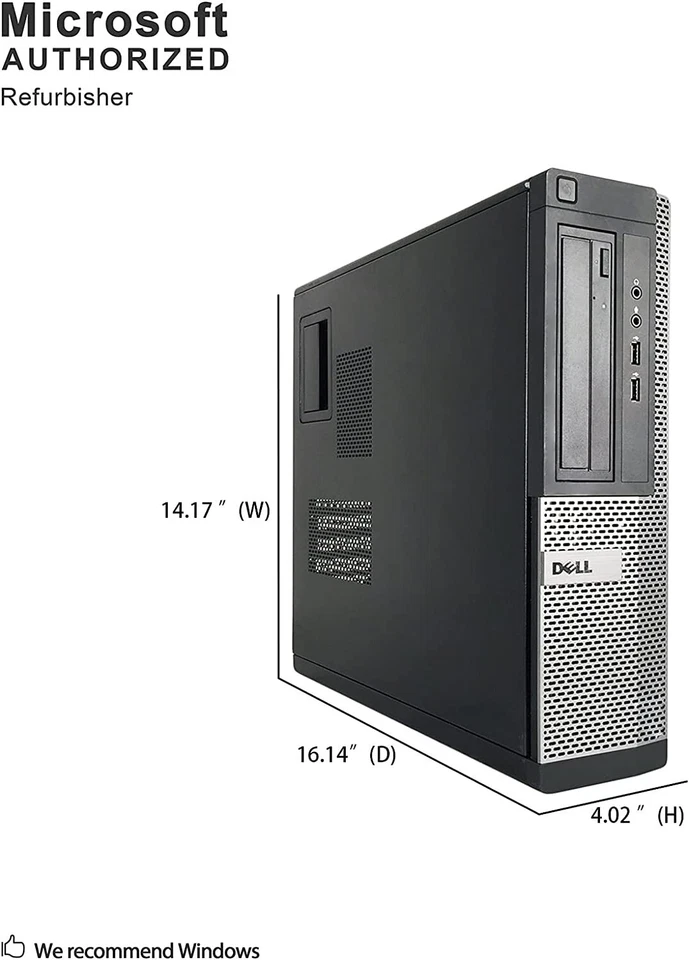 Dell i5 Desktop Computer PC up to 16GB RAM, 4TB SSD, Windows 7 or 10, WiFi - Image 2 of 4