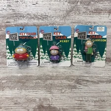 Vintage 1998 South Park Cartman - Wendy - Mr. Garrison Keychains Band New (Rare)