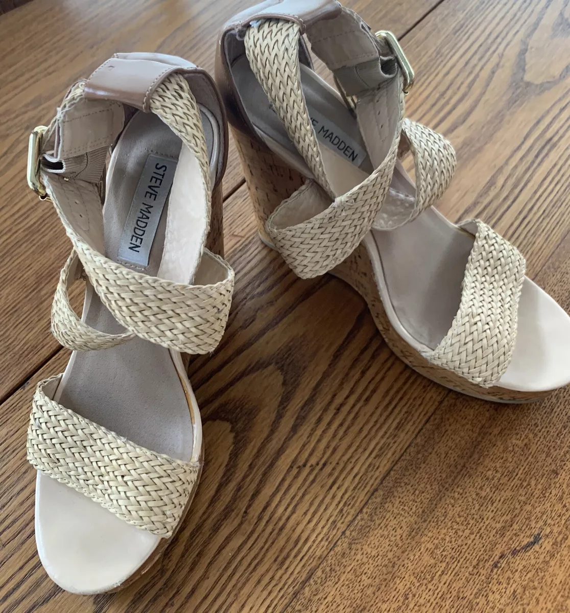 Steve madden straw sandals sale