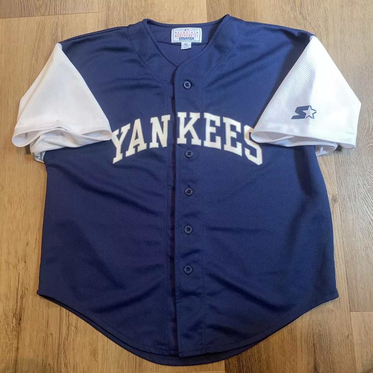 New York Yankees Starter Jersey Mens XL Home Button Down Genuine Merchandise