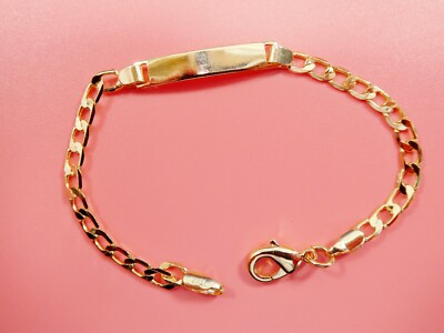 6 INCH 18K GOLD FILLED CUBAN STYLE BABY ID BRACLET