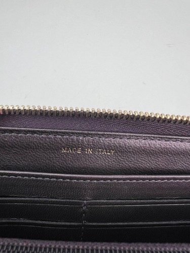 Chanel Smooth Quilted Large Gusset Zip Around Lambskin Purple Wallet Ebay Live - Picture 11 of 12