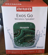 Aiwa Exos Go Wireless Portable Bluetooth Speaker Green Marble