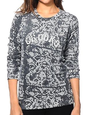 NEW CROOKS CASTLES SWEATER/SWEATSHIRT SNAKE ANIMAL PRINT WOMEN'S XS M L 