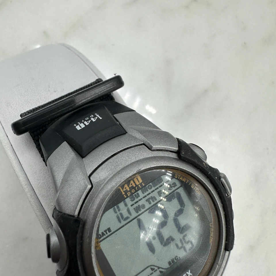 Timex Men's T5K455 1440 Two-Tone Resin Watch Fast-Wrap Nylon Band, Working - Image 3 of 4