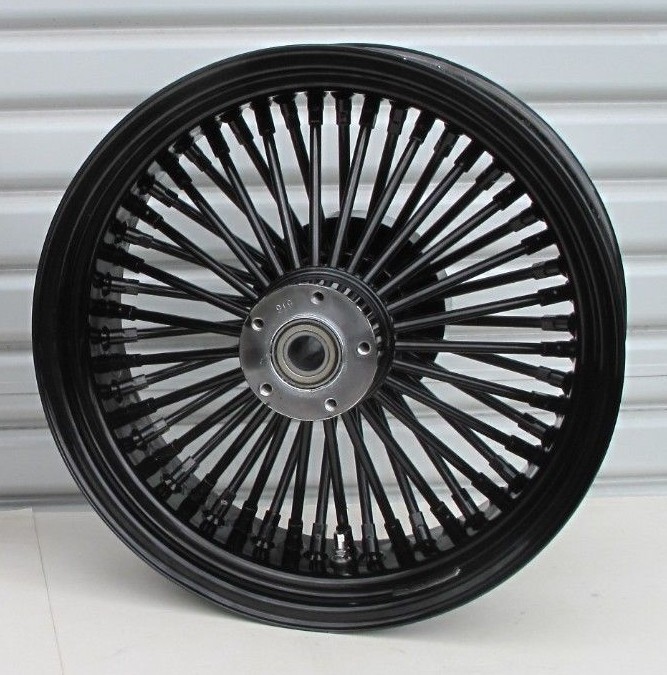 DNA mammoth52スポークホイールAVON COBRA スポーツスター DNA MAMMOTH FAT 52 SPOKE 18x5.5 ALL BLACK REAR WHEEL HARLEY DYNA