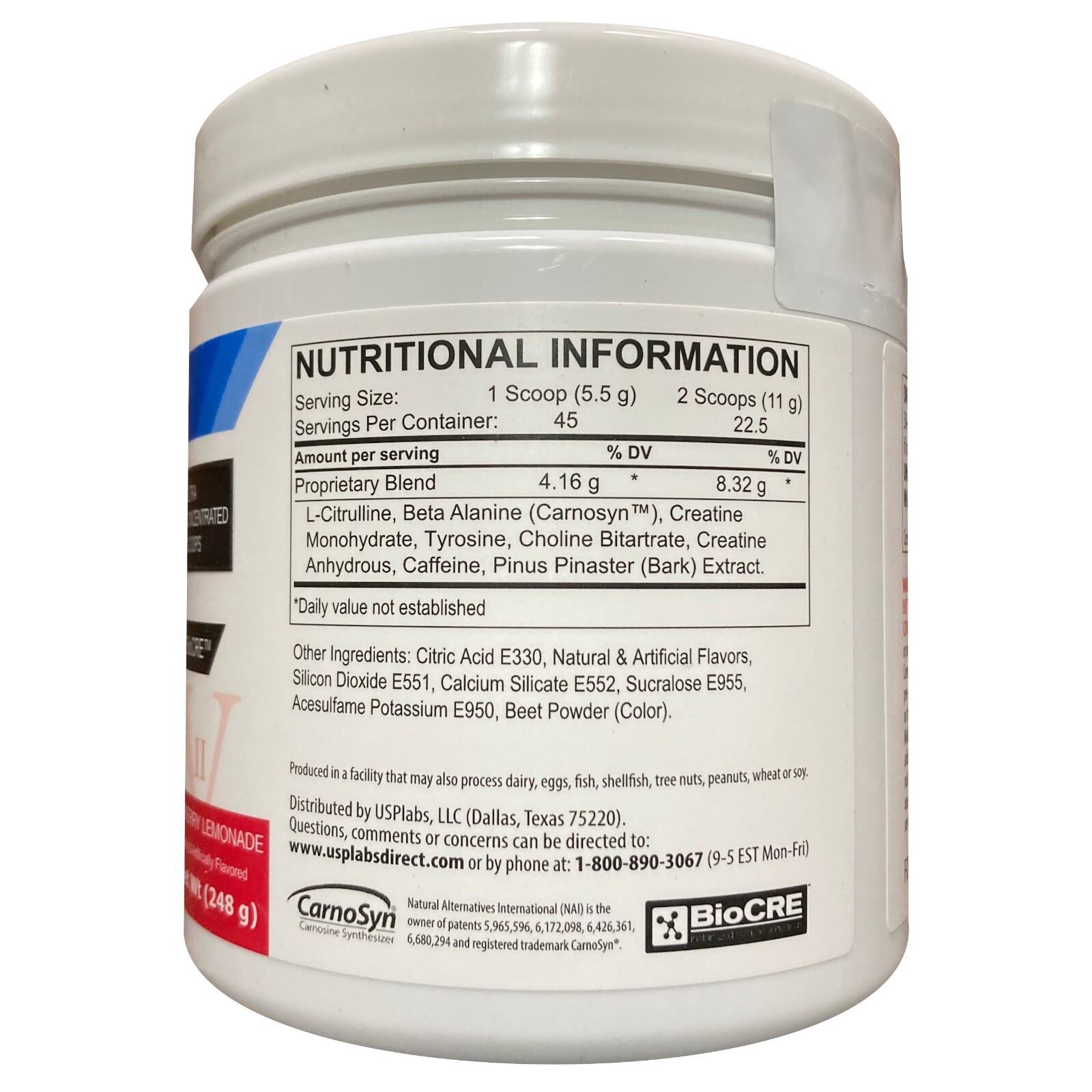 USP LABS JACK3D ADVANCED PRE WORKOUT 45 SERV NOT MICRO EU FORMULA