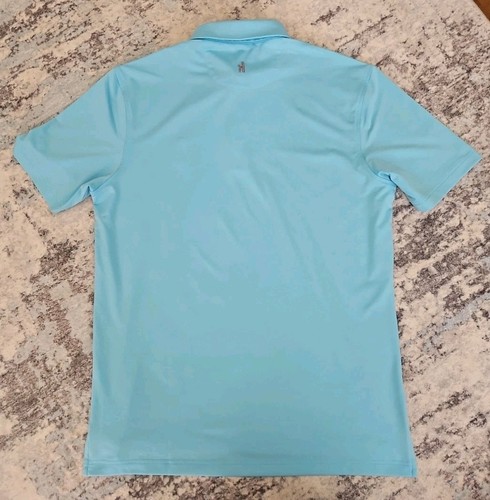 NWT johnnie-O Mens Prep Performance Birdie Polo Golf Medium Barbados Blue UPF 50 - Picture 3 of 5