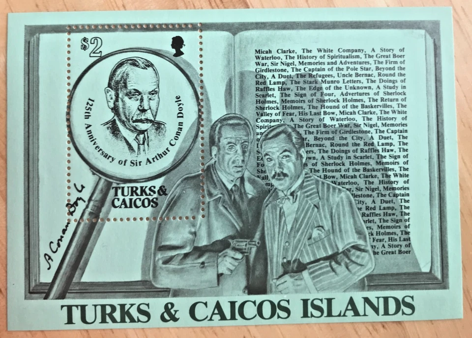 TURKS & CAICOS 125 ANIVERSARIO DE SIR ARTHUR CONAN DOYLE Foto 2 de 4