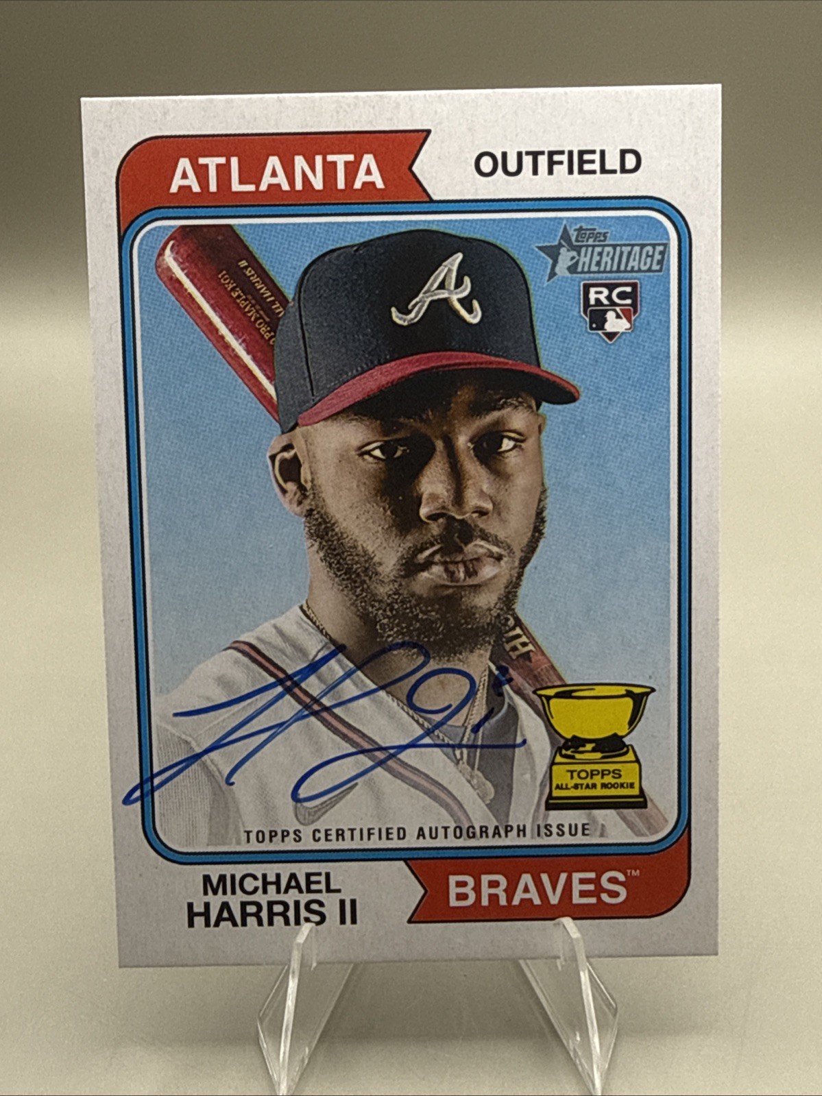 2023 Topps Heritage Michael Harris II #ROA-MH Rookie Real One Auto Braves