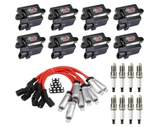 UF271 Square Ignition Coils and Spark Plugs & Wires Set, Coil Pack