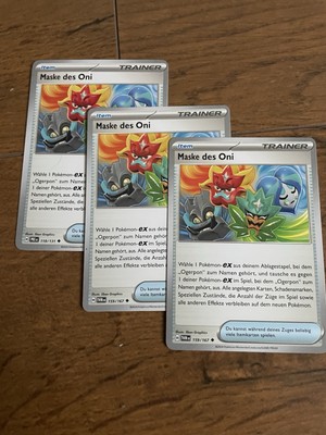 3x Maske des Oni   Item Trainerkarte Pokémon TCG 