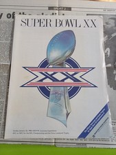 Superbowl 20 4 Page American Football Handout .26.1.1986. New England V Chicago