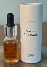 Tan Luxe The Face Illuminating Self Tan Drops Medium/Dark 10 ml .33 fl oz FAST S