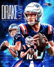 Drake Maye New England Patriots 8x10 NFL Foot...