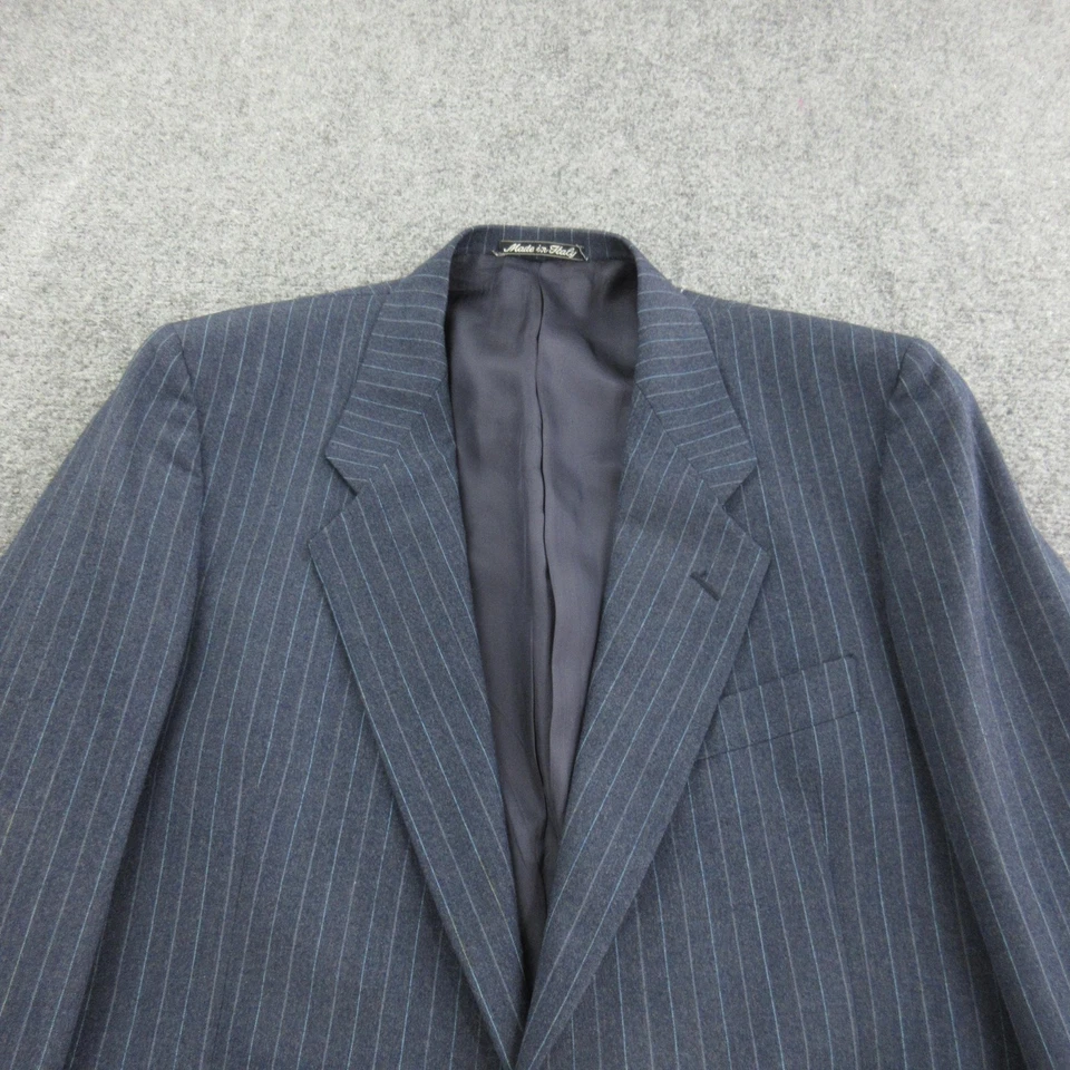 Blazer DE COLECCIÓN MANI por Giorgio Armani Para Hombre 41 Grande Gris Rayas Italia Años 90 Foto 2 de 4