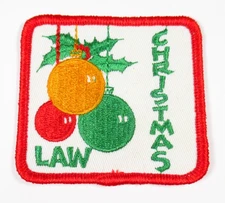 Vintage LAW Christmas Patch League of American Wheelmen Ornaments Embroidered