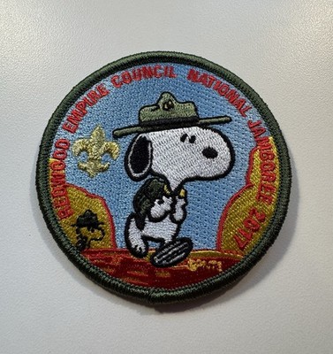 2017 National Jamboree Round Patch w/Snoopy and Woodstock Redwood Empire Council
