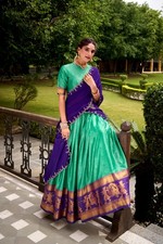 INDIAN WEDDING BOLLYWOOD CHOLI WEAR WOMEN LEHENGA PAKISTANI DESIGNER PARTY POLY