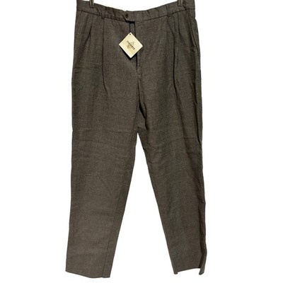 New Vintage TENDANCE Men's Pleated Wool Dress Pants 38 Beige Classic Fit