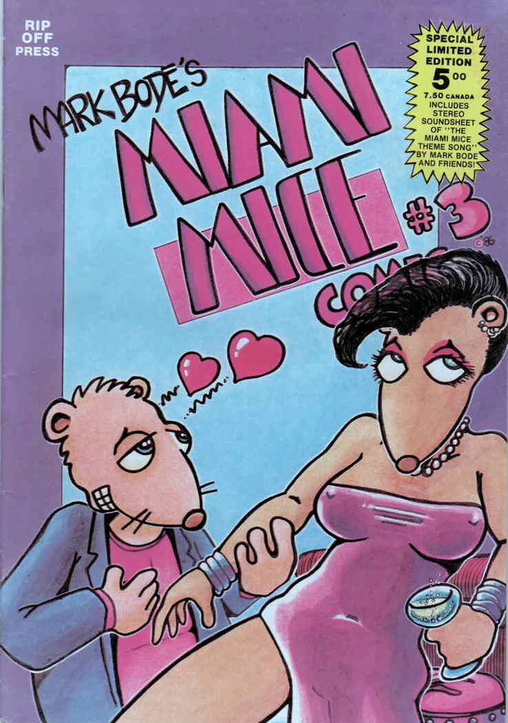 Miami Mice #3A FN Rip Off by Mark Bode with stereo soundsheet - combined shipping available